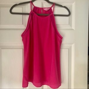 Lilly Pulitzer silk halter top in hot pink